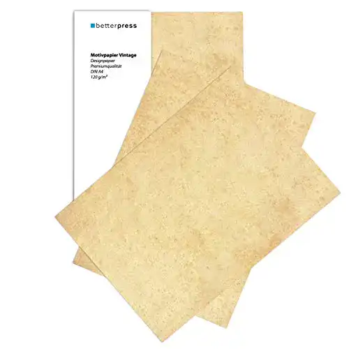 Vintage-Papier Betterpress ® 100 Blatt Briefpapier Vintagepapier