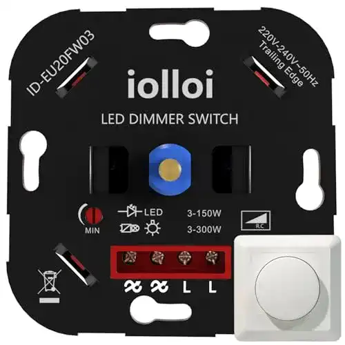 Dimmer iolloi LED- Schalter, Dreh Unterputz Dimmschalter