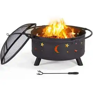 Feuerschale mit Funkenschutz Yaheetech, 76 x 50 cm
