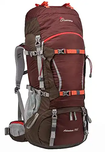 Rucksack 70 Liter MOUNTAINTOP 70L Trekking, mit Regenhülle