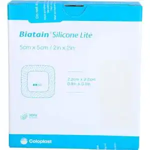 Dekubitus-Pflaster Coloplast GmbH Biatain Silicone Lite, 5×5 cm