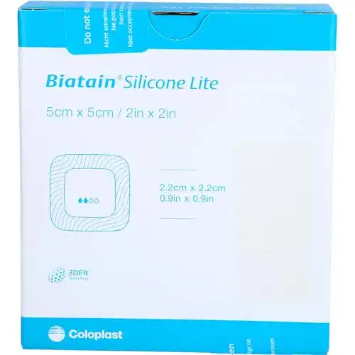 Dekubitus-Pflaster Coloplast GmbH Biatain Silicone Lite, 5×5 cm