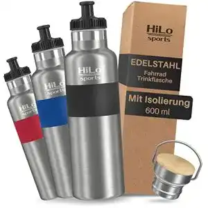Fahrrad-Trinkflasche HiLo sports isolierte Trinkflasche Fahrrad