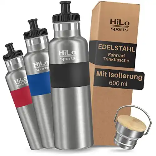 Fahrrad-Trinkflasche HiLo sports isolierte Trinkflasche Fahrrad
