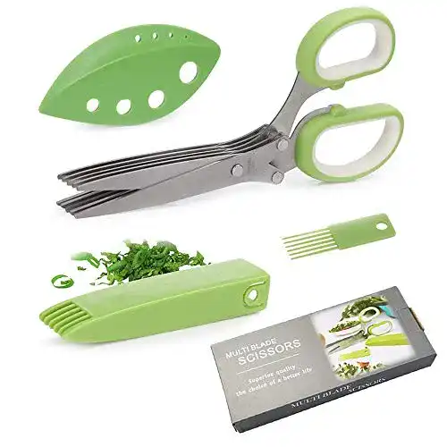 Kräuterschere Feliciay Gourmet Scissors Set mit 5 Edelstahlklingen