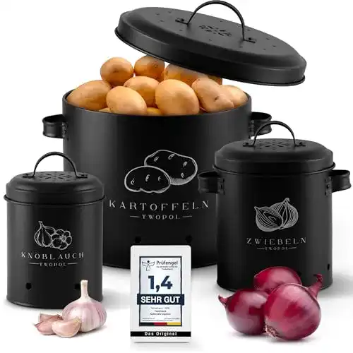 Gemüsebox Twopol ® Kartoffel Aufbewahrungsbox 3er Set