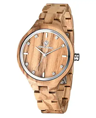 Holzuhren GREENTREEN Amexi Damen, Holz Armbanduhr