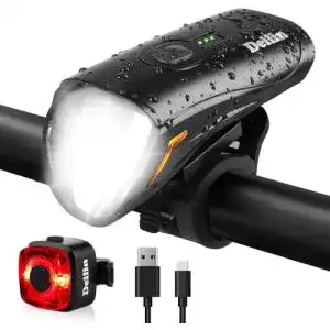 Fahrradlampe Deilin Upgraded LED Fahrradlicht Set, bis zu 70 Lux