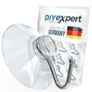 Saughaken DIYexpert 10 x Ø 40mm mit Saugnapf und Metallhaken