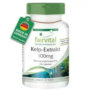 Kelp fairvital Tabletten, 150mcg natürliches Jod, 250 Tabletten