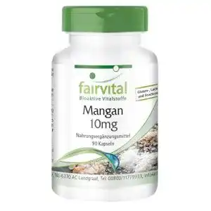 Mangan fairvital Kapseln 10mg, HOCHDOSIERT, 90 Kapseln