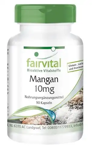 Mangan fairvital Kapseln 10mg, HOCHDOSIERT, 90 Kapseln