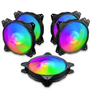 RGB-Lüfter upHere 120mm RGB LED PC Lüfter mit Controller, 5er