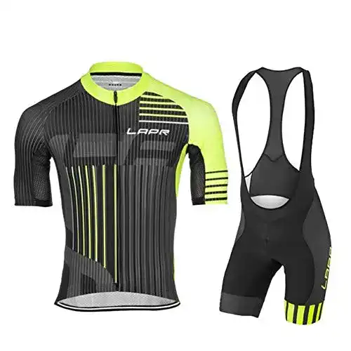 Bibshorts Herren d.Stil Herren Radtrikot Set Kurzarm, Sitzpolster