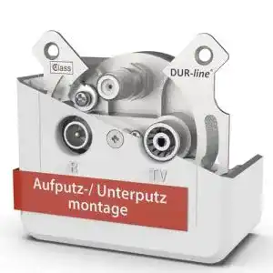 Antennendose DUR-line 3-Loch SAT, Kabelfernsehen, DVB-T, Radio