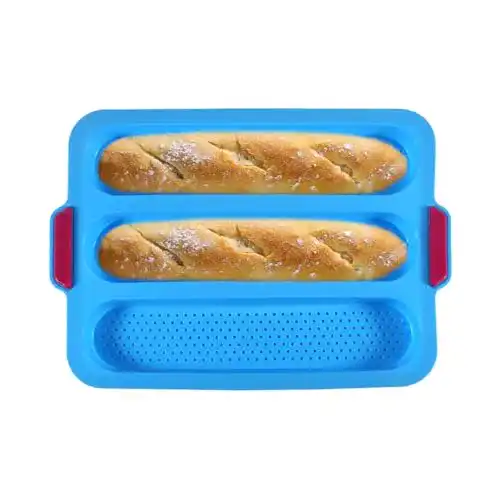 Baguette-Backblech KeepingcooX ® für 3 Baguettes, 34x24x3 cm