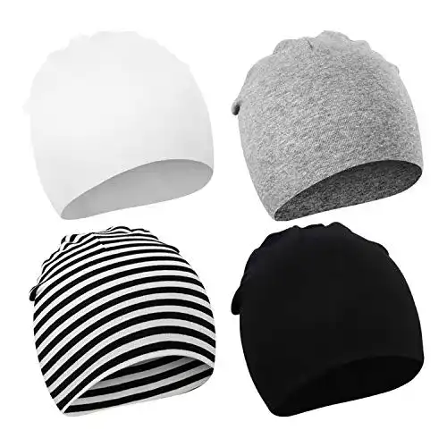 Babymütze DRESHOW 4 Stücke Unisex Mütze Hut Junge Mütze Frühling