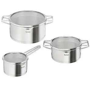 Tefal-Töpfe Tefal H852S3 Nordica 6-teiliges Topfset Edelstahl