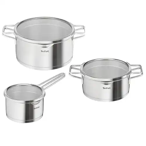 Tefal-Töpfe Tefal H852S3 Nordica 6-teiliges Topfset Edelstahl