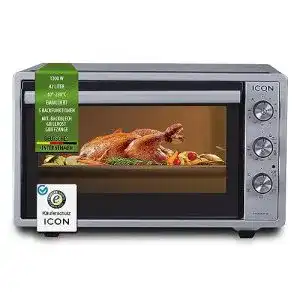 Minibackofen ICQN 42 Liter, 1600 W, Umluft, Pizza-Ofen, Timer
