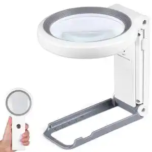 Fadenzähler KIBTOY Lupe mit Licht und Ständer mit 18 LED