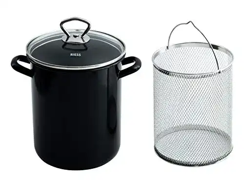 Emaille-Topf Riess, 0344-022, Pasta, Spargeltopf mit Einsatz