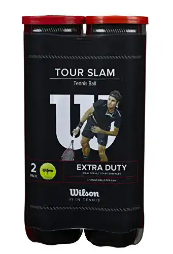 TennisbÃ¤lle Wilson Unisex Tour Slam 4 Tennis Ball Can 2 pack, Yellow