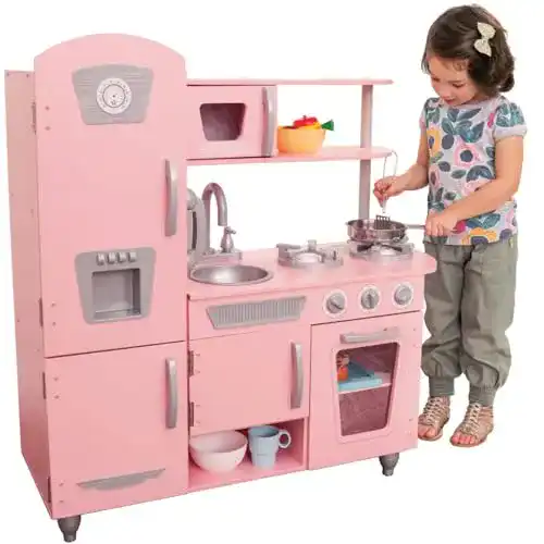 Matschküche KidKraft 53179 – Rosa Retroküche
