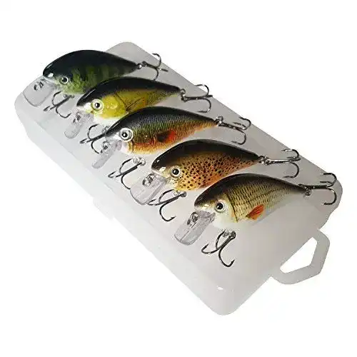 Wobbler elbfang KUNSTKÖDER Set zum Raubfisch Angeln Hecht Zander Barsch Forelle mit Angel-Köder-Box
