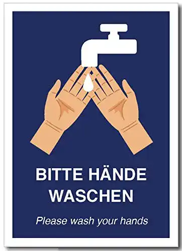 Aufkleber Hände waschen Frank Paperman Aufkleber (DIN A6)