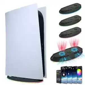 PS5-Standfuß Dobewingdelou Kühlung Fan Stand mit RGB-Licht 2