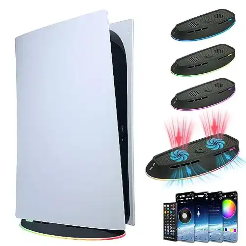 PS5-Standfuß Dobewingdelou Kühlung Fan Stand mit RGB-Licht 2