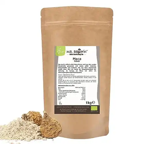 Maca-Pulver MR. BROWN 1kg BIO Maca Pulver aus Peru