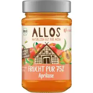 Aprikosenmarmelade Allos Bio Frucht Pur 75% Aprikose 2 x 250 gr