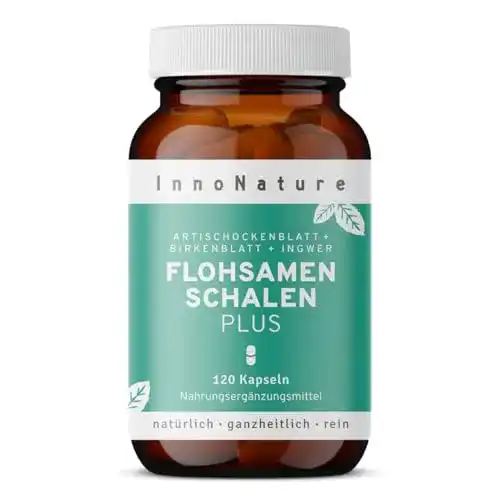 Die beste Flohsamenschalen-Kapseln InnoNature Flohsamenschalen Plus 2026 Test Bestseller Flohsamenschalen-Kapseln InnoNature Flohsamenschalen Plus