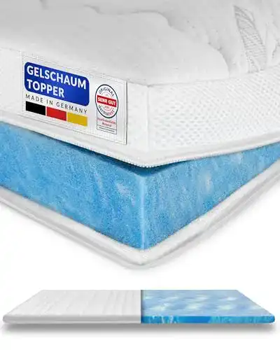 Topper 180 x 200 AM Qualitätsmatratzen 8 cm hoch, Gelschaum