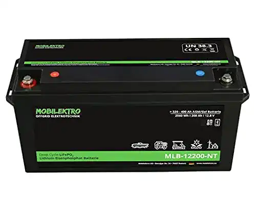 Versorgungsbatterie MOBILEKTRO ® LiFePO4 200Ah 12V 2560Wh