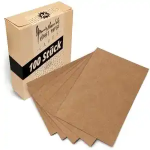 Karteikarten Japun, blanko Kraftpapier-Karten 100 Stück