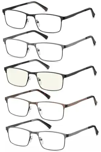Brille Herren EYECEDAR Amcedar 5 Stück Lese Rechteck Rahmen