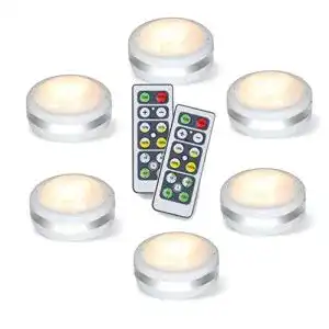 LED-Schrankbeleuchtung Starxing, Batterie, 6er Unterbauleuchte