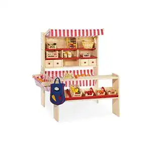 Kaufladen PINOLINO Marktstand Lucy, massives Holz, standfest