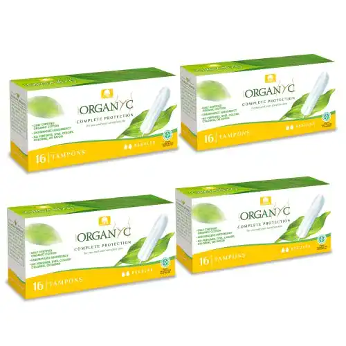 Bio-Tampon Organyc Tampons Regular, Baumwolle, 4 x 16 Stück