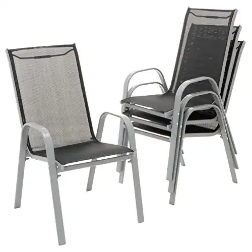 Stapelstühle Nexos 4er Set Gartenstuhl Stapelstuhl Hochlehner