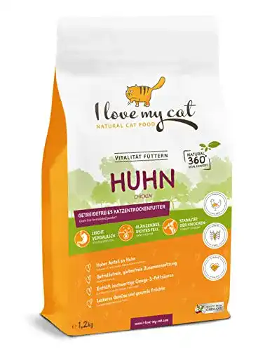 Katzenfutter ohne Zucker und Getreide I love my cat, 1,2 kg