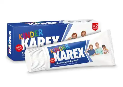 Babyzahnpasta Karex Kinder Zahnpasta, 2 x 50 ml ohne Fluorid
