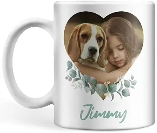 Fototasse Deqosy Tasse personalisiert mit Foto und Text