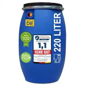Kunststofffass Täsler – Industrieverpackungen PE Spannring, 200 L