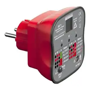Steckdosentester BENNING Sockeltester SDT 1 mit Fingerkontakt