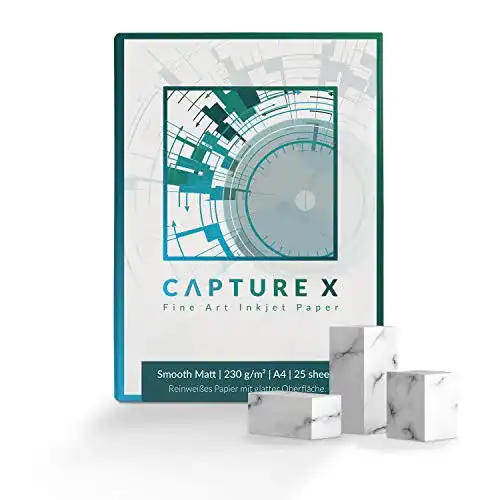 Fine-Art-Papier CAPTURE X Smooth Matt, 230g/m², A4, 25 Blatt