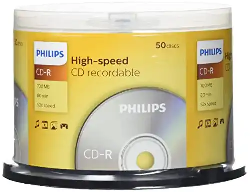 CD-R Philips Rohlinge, 700 MB Data/ 80 Minuten, 50er Spindel